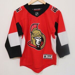 NHL Ottawa Senators Mark Borowiecki #74 Autographed Jersey Youth Sz S/M Reebok